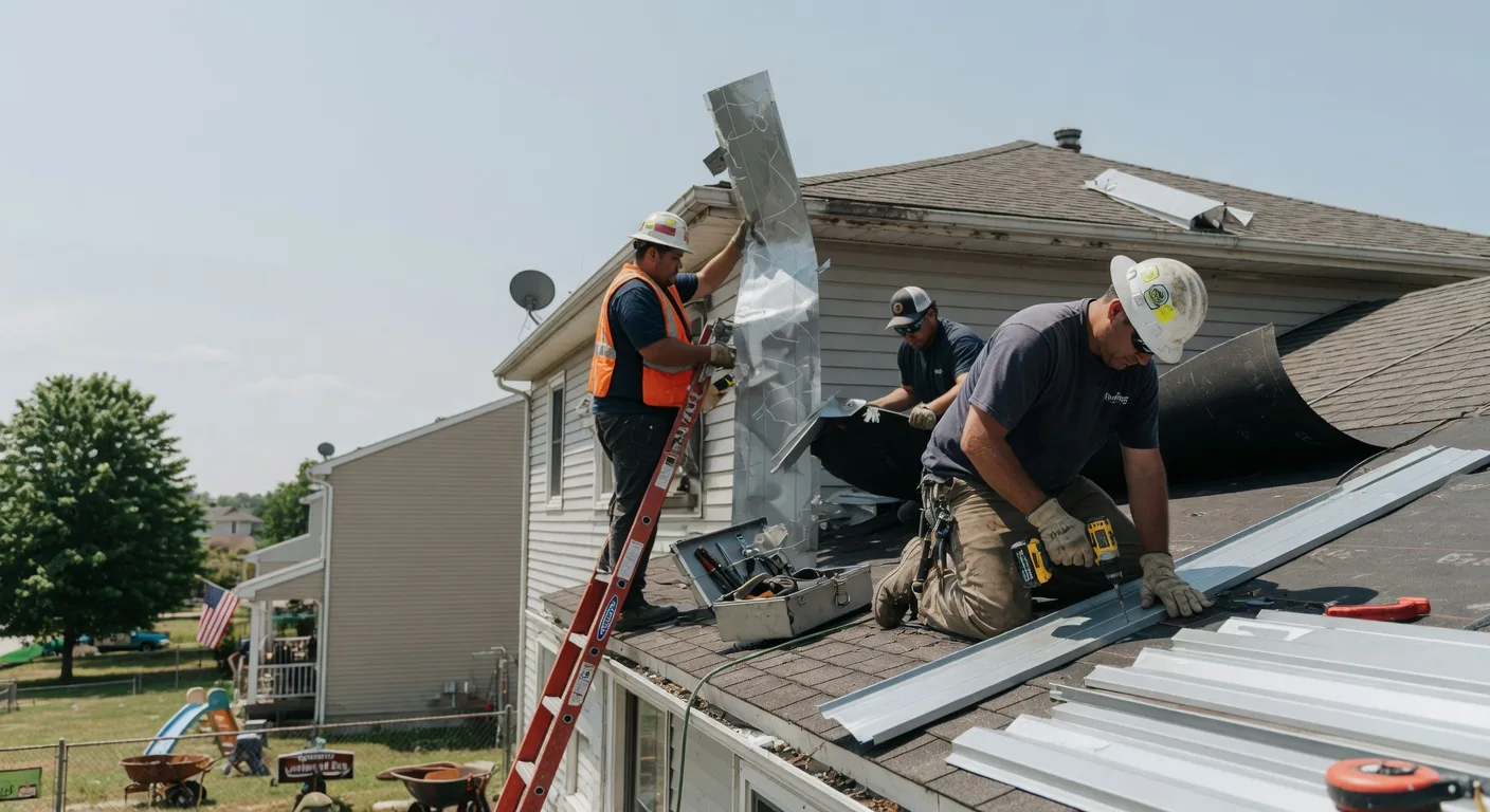 Storm Damage Metal Roof Repair in Blanchardville, WI